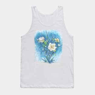 Carnation Flowers color pencil Tank Top